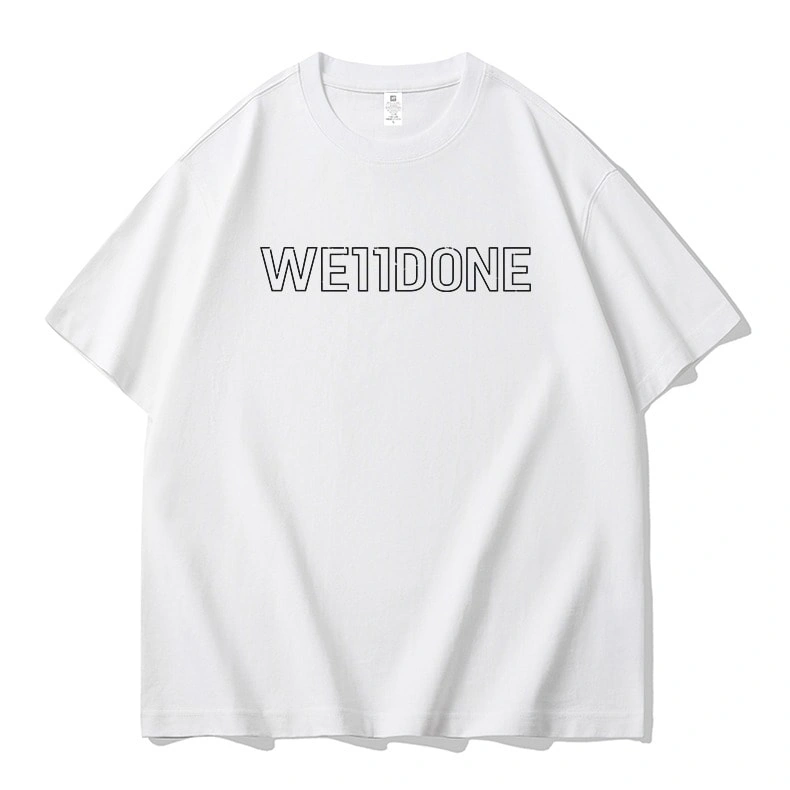 We11done Konne Loose Pure Cotton Half Sleeve Top High Street Trend Crew Neck Short Sleeve T-Shirt Men Style 3