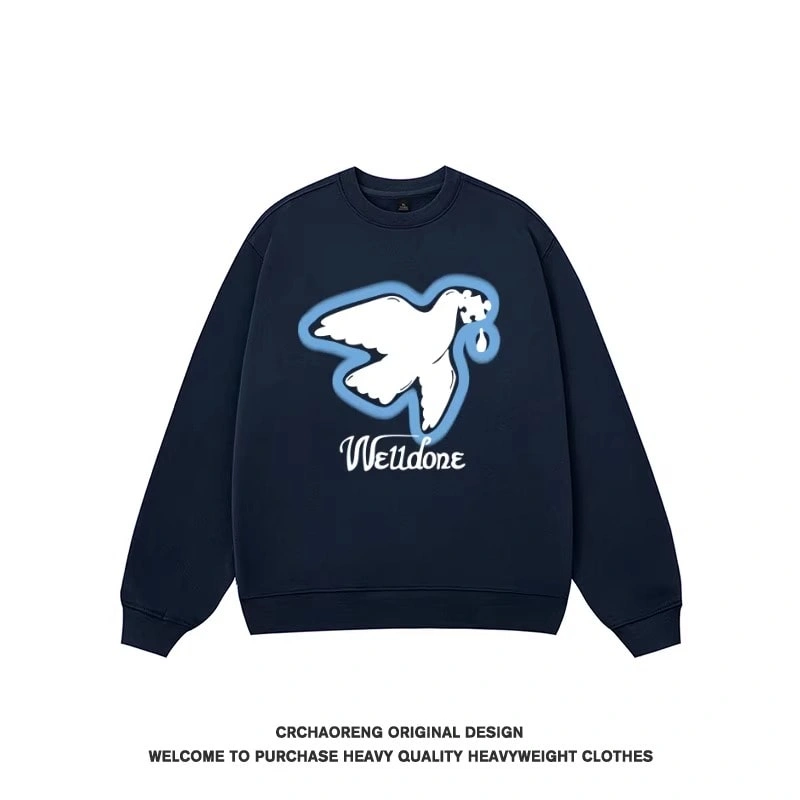 We11done Konne New Loose Long Sleeve Trendy Shirt High Street Crew Neck Sweatshirt Men Style 1