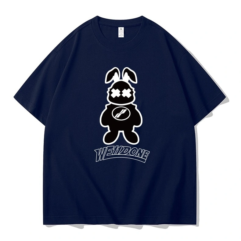 We11done Konne Niche Trend Brand Retro Short Sleeve T-Shirt Men Loose Pure Cotton Top Style 4
