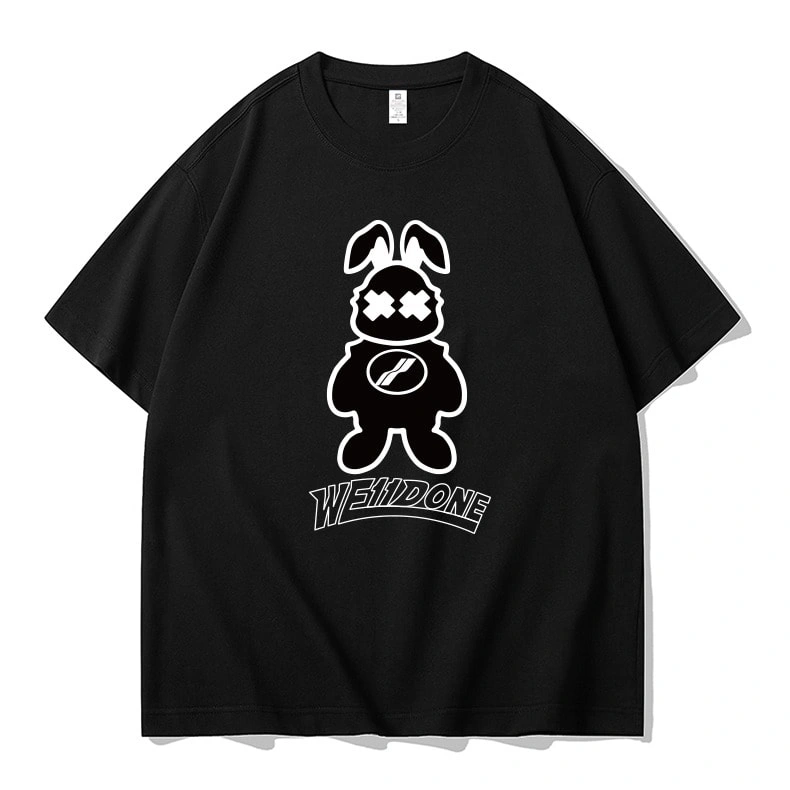 We11done Konne Niche Trend Brand Retro Short Sleeve T-Shirt Men Loose Pure Cotton Top