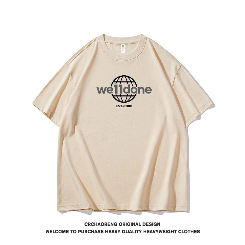 We11done Konne Pure Cotton Casual Loose Half Sleeve Top Crew Neck Short Sleeve T-Shirt Men Style 4
