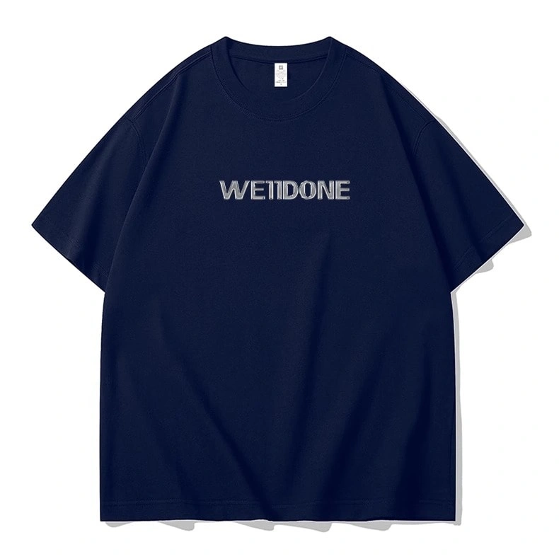 We11done Konne Pure Cotton Crew Neck Short Sleeve Top Casual Street Retro Half Sleeve T-Shirt Men Style 4