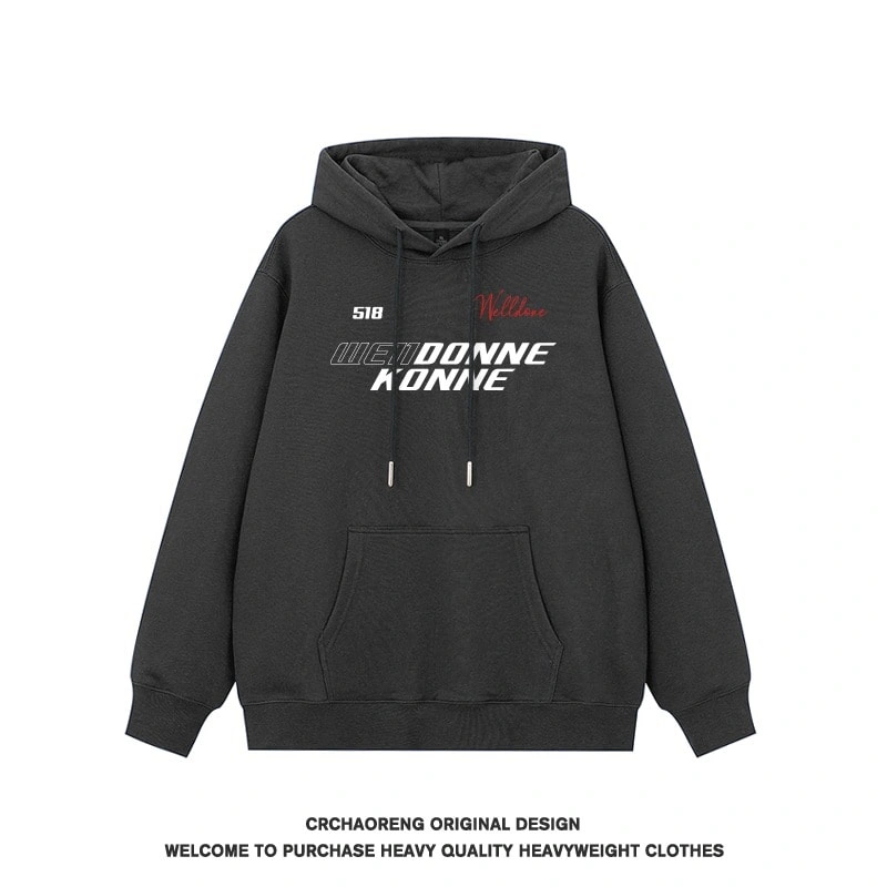 We11done Konne Pure Cotton Fleece Jacket Retro Stiff Hoodie Men Style 2