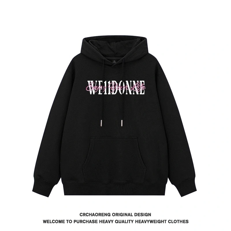 We11done Konne Pure Cotton Fleece Thick Jacket Casual Loose Hoodie Men