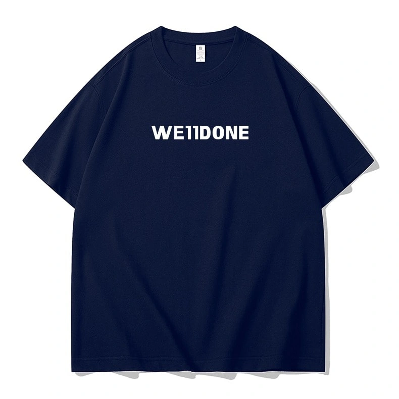 We11done Konne Pure Cotton Short Sleeve T-Shirt Men Crew Neck Fashion Versatile Half Sleeve Top Style 2