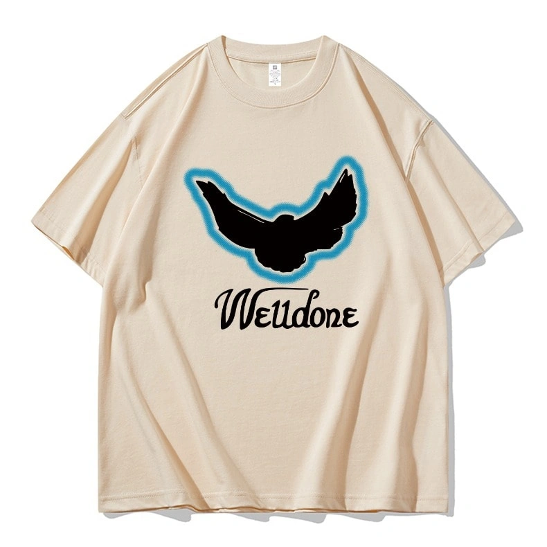 We11done Konne Pure Cotton Short Sleeve T-Shirt Men RetroTrend Half Sleeve Top Style 3