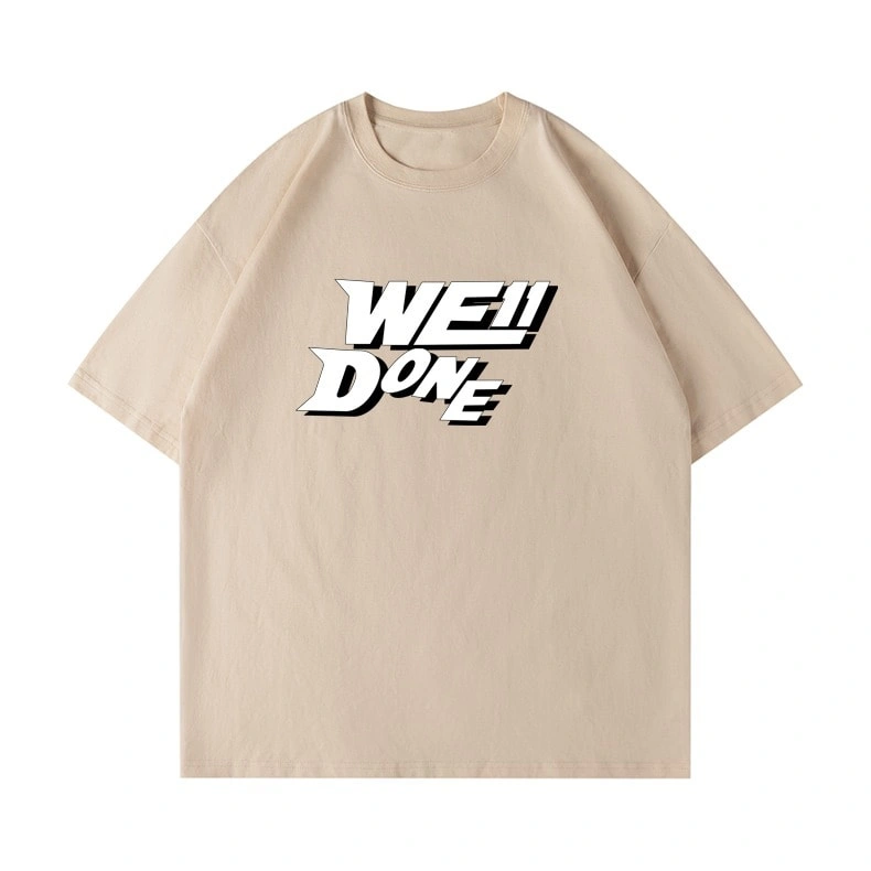 We11done Konne Retro High Street Short Sleeve T-Shirt Men Casual Loose Half Sleeve Top Style 3