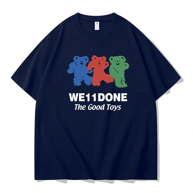 We11done Konne Short Sleeve T-Shirt Men Loose Half Sleeve Pure Cotton Trend Tee Clothes Style 4
