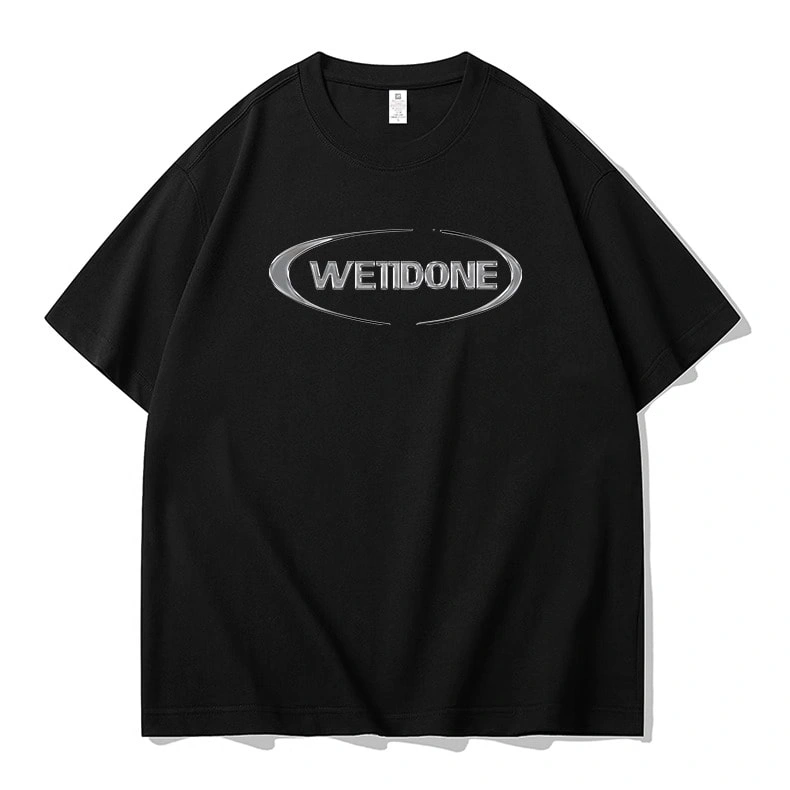 We11done Konne Short Sleeve T-Shirt Men Loose Half Sleeve Trend Crew Neck Tee Top