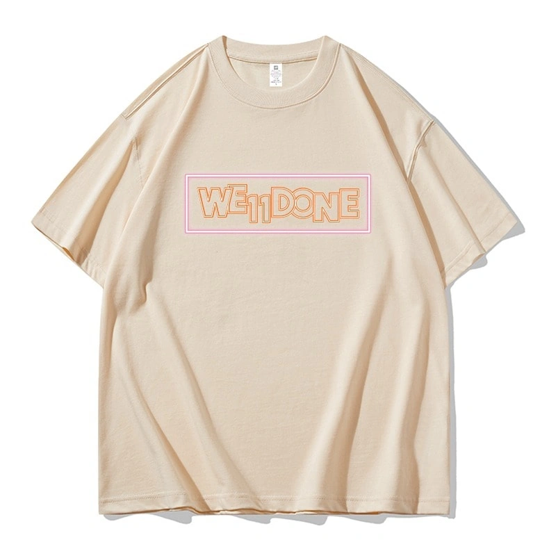 We11done Konne Short Sleeve T-Shirt Men Retro Niche Loose Pure Cotton Trend Crew Neck Tee Style 3
