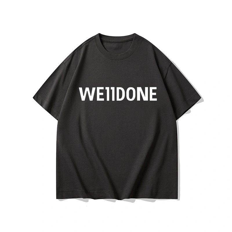We11done Konne Short Sleeve T-Shirt Men Trend Brand Loose Print Pure Cotton High Street Niche Half Sleeve Top Style 2