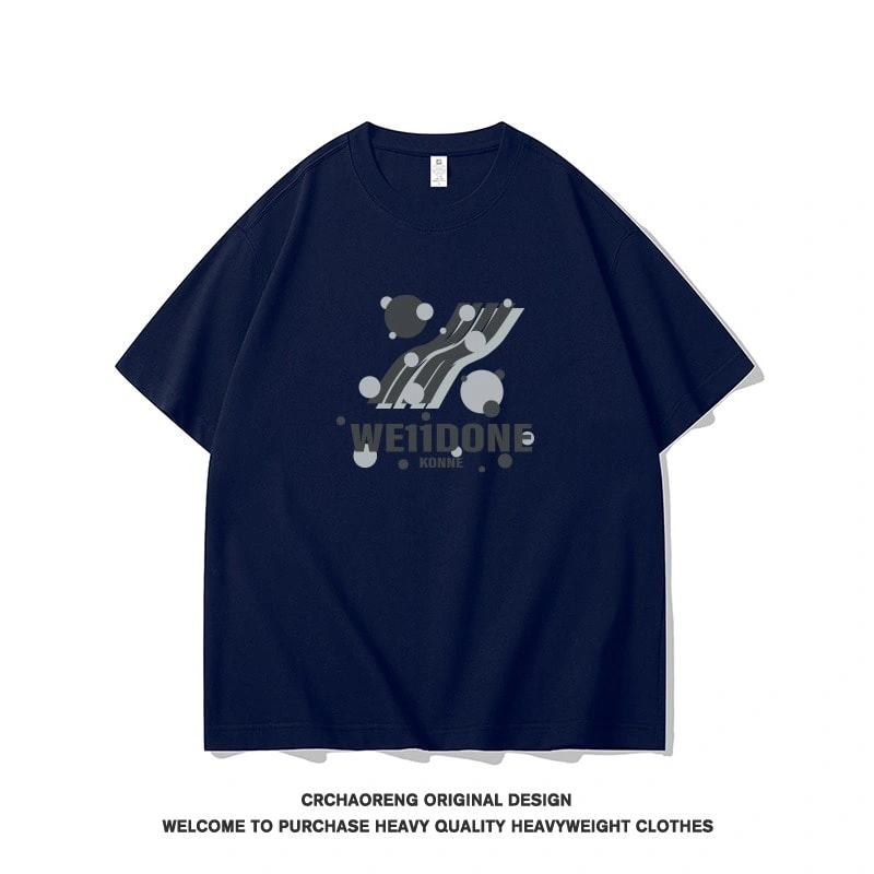 We11done Konne Simple VersatileShort Sleeve T-Shirt Men’s Pure Cotton Half Sleeve Top INS Style 2