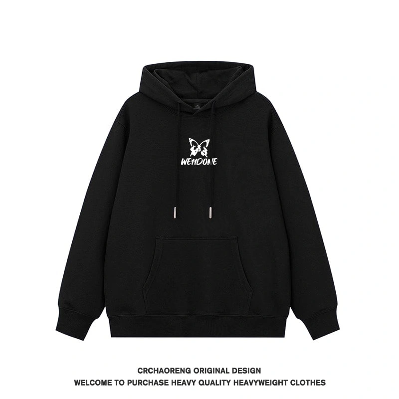 We11done Konne Stiff Hoodie Men 2024 New Fleece Long Sleeve Jacket