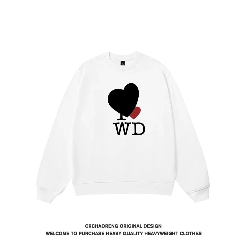 We11done Konne Stiff Retro Crew Neck Sweatshirt Men High Street Niche Loose Trend Brand Top Style 5