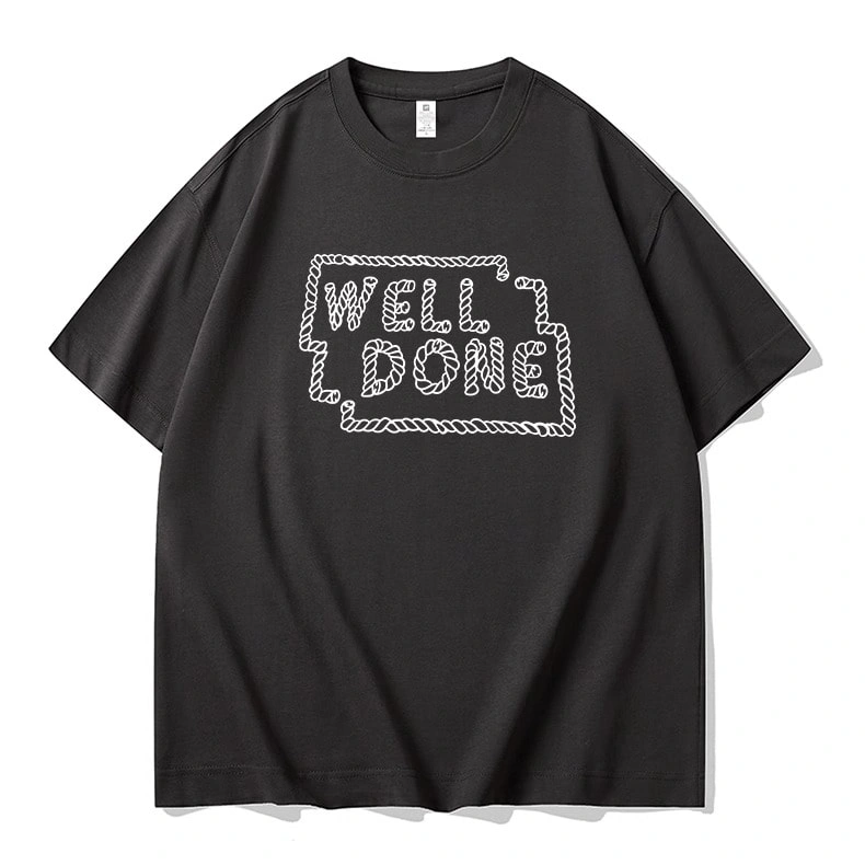 We11done Konne Street Hip Hop Short Sleeve T-Shirt Men Casual Loose Fashion Trend Top Style 1