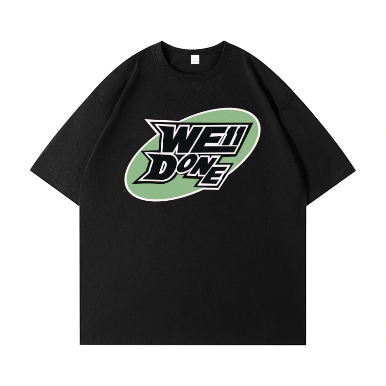 We11done Konne Street Retro High Street Half Sleeve Top Versatile Short Sleeve T-Shirt Men