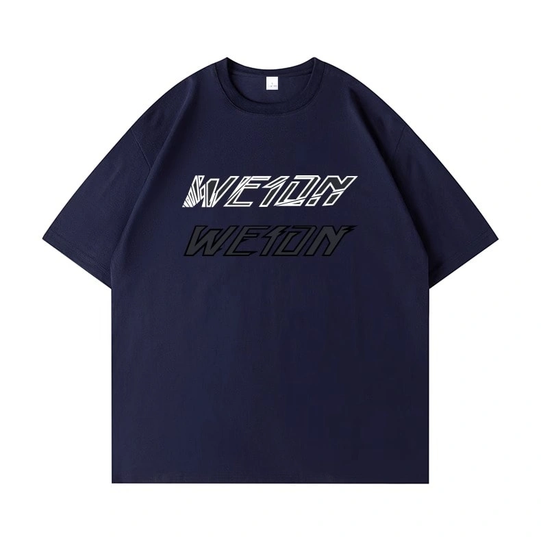 We11done Konne Street Retro Short Sleeve T-Shirt Men Loose Pure Cotton Trend Half Sleeve Top Style 4