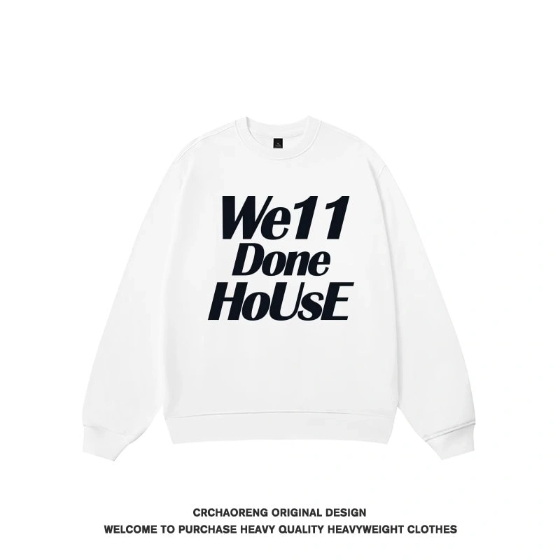 We11done Konne Trend Brand Crew Neck Sweatshirt Men Pure Cottonweight Loose Casual Top Male Style 5