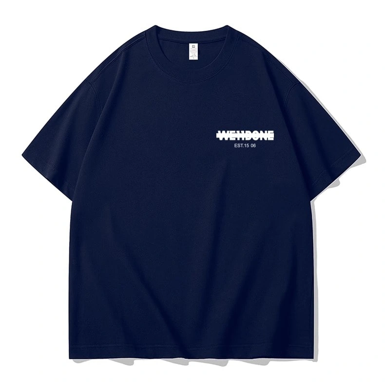 We11done Konne Trend Brand High Street Short Sleeve T-Shirt Men Pure Cotton Crew Neck Half Sleeve Top Style 4