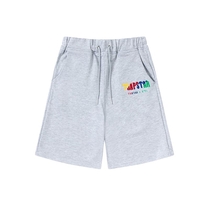Trapstar Blue Red Towel Embroidery Tee & Shorts Set
