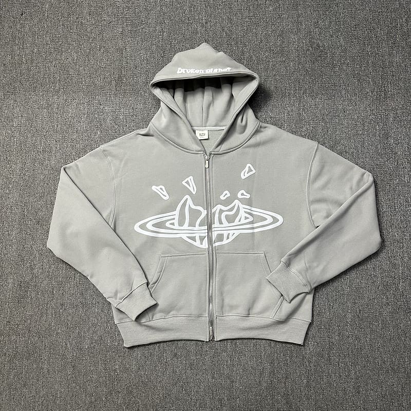 Broken Planet Puff Print Hoodie 1