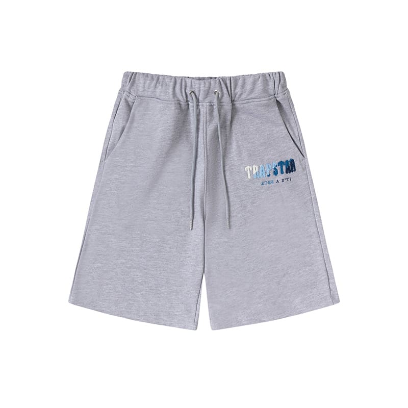 Trapstar Blue Red Towel Embroidery Tee & Shorts Set
