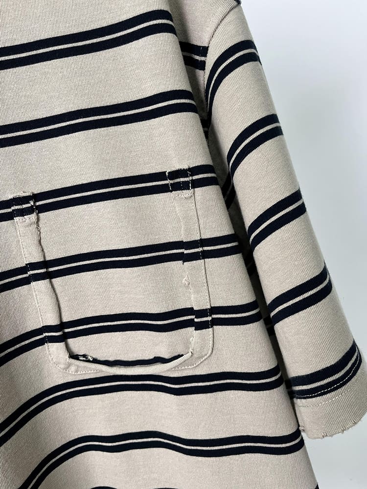 H0H4 Mmy Maison Mihara Letter Stripe Tee