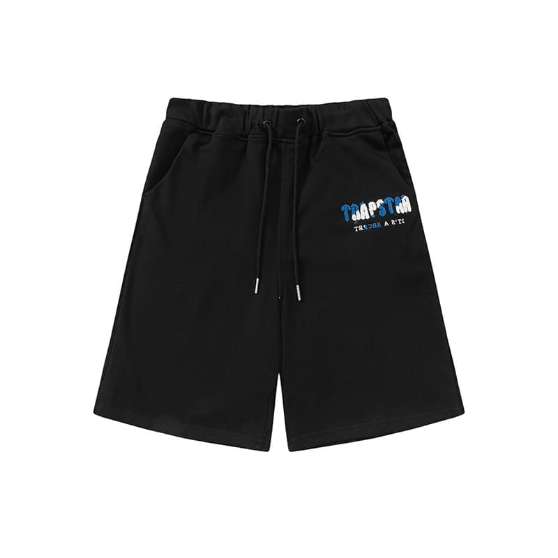 Trapstar Blue Red Towel Embroidery Tee & Shorts Set
