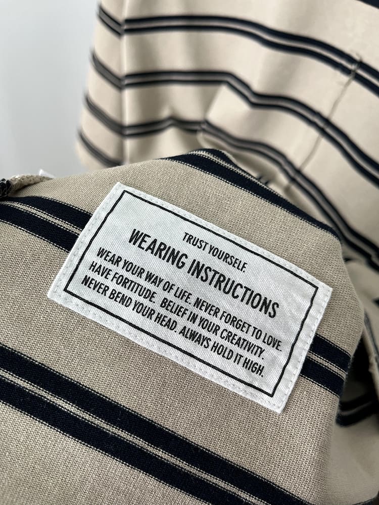 H0H4 Mmy Maison Mihara Letter Stripe Tee