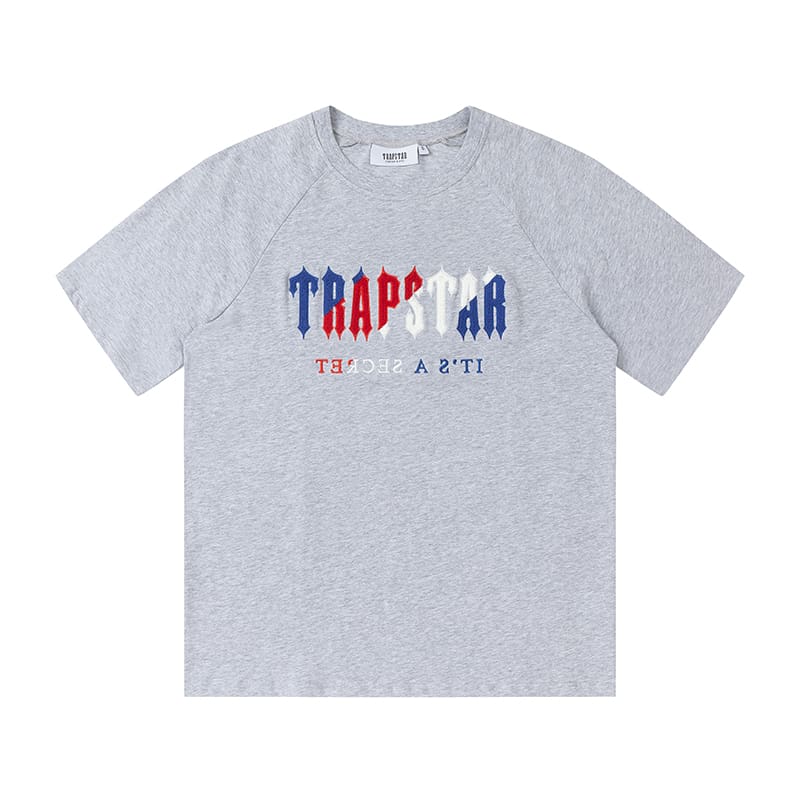 Trapstar Blue Red Towel Embroidery Tee & Shorts Set