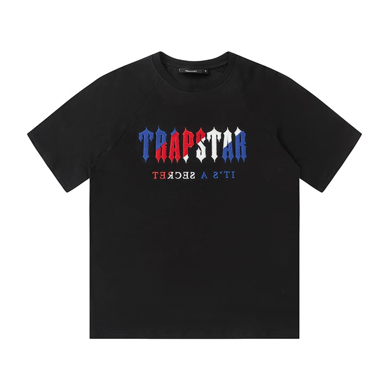 Trapstar Blue Red Towel Embroidery Tee & Shorts Set