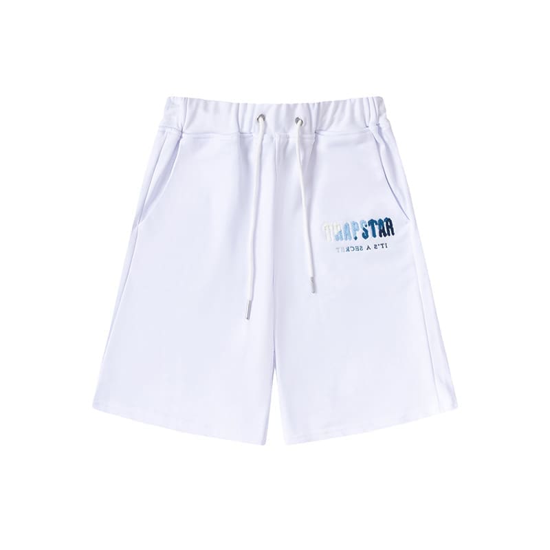 Trapstar Blue Red Towel Embroidery Tee & Shorts Set