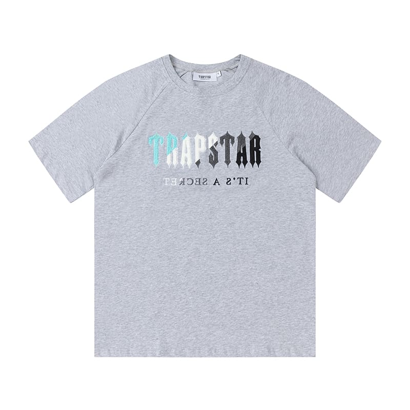 Trapstar Blue Red Towel Embroidery Tee & Shorts Set