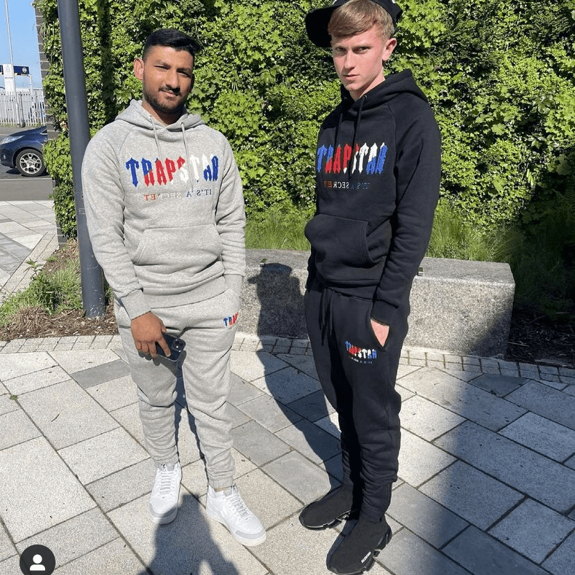 Trapstar Blue Red Towel Embroidery Sweatsuit