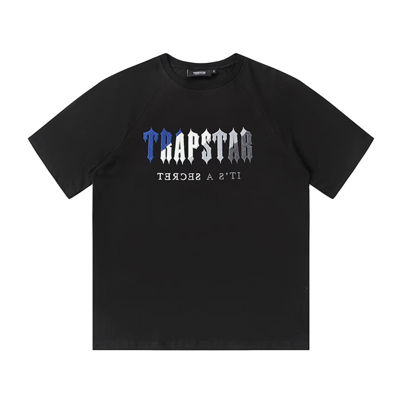 Trapstar Blue Red Towel Embroidery Tee & Shorts Set