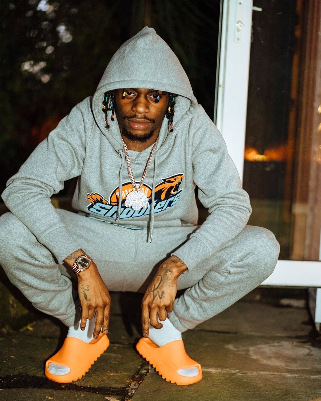 Trapstar Blue Yellow Tiger Head Towel Embroidery Sweatsuit