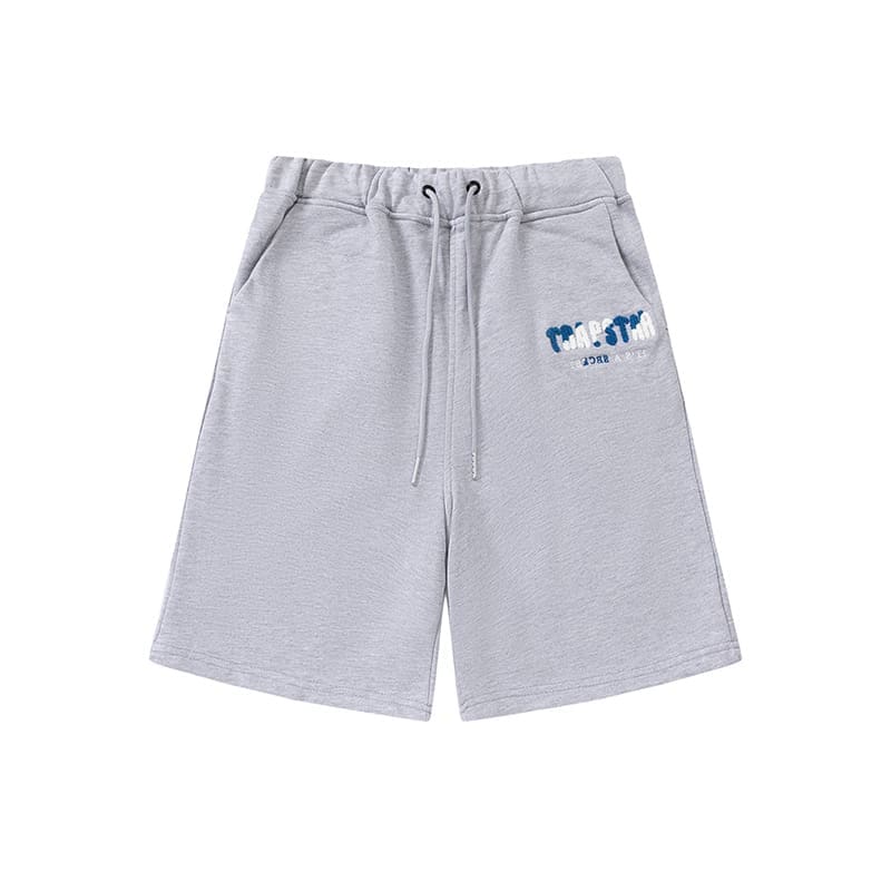 Trapstar Blue Red Towel Embroidery Tee & Shorts Set