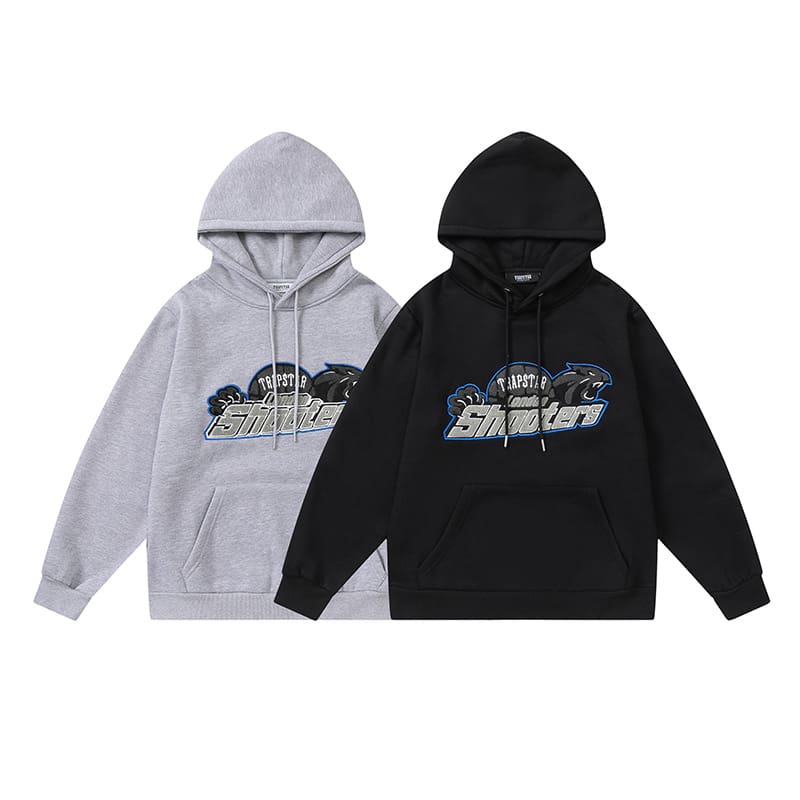 Trapstar Blue Gray Tiger Head Towel Embroidery Sweatsuit