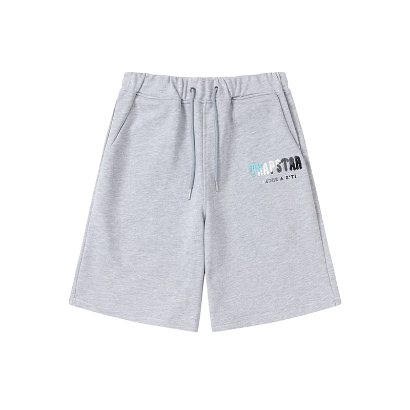 Trapstar Blue Red Towel Embroidery Tee & Shorts Set