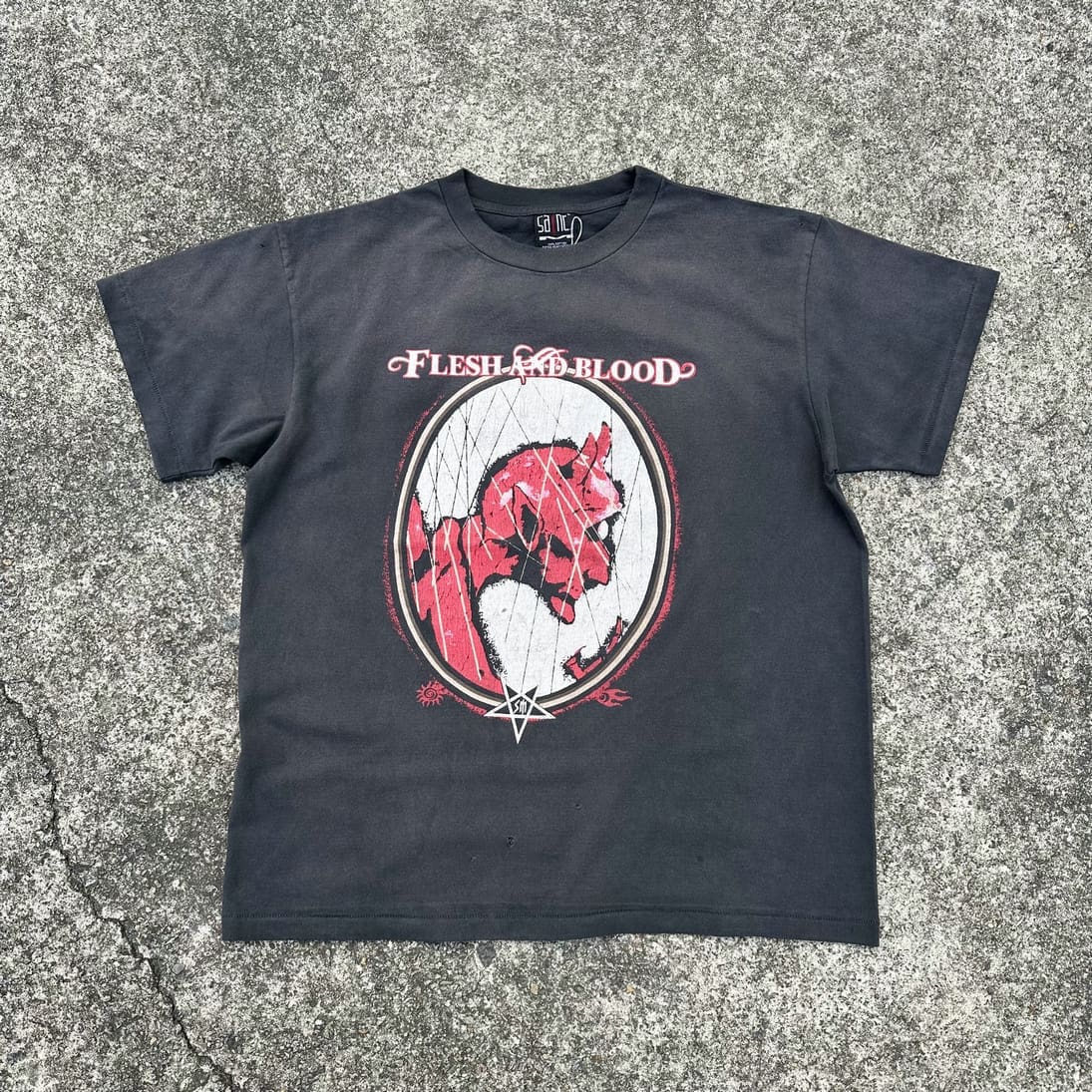 SAINT Michael Vintage Ripped Barrel Short Sleeve T-Shirt Collection