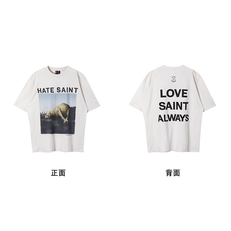 Saint Michael American Vintage Short-Sleeved T-Shirt Hip Hop Niche Style