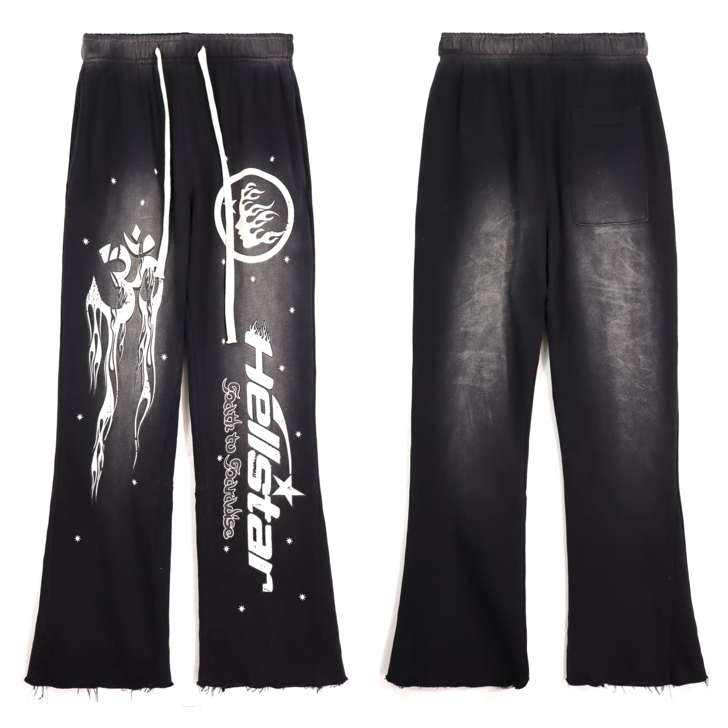 H*lst*r letter print high street pants