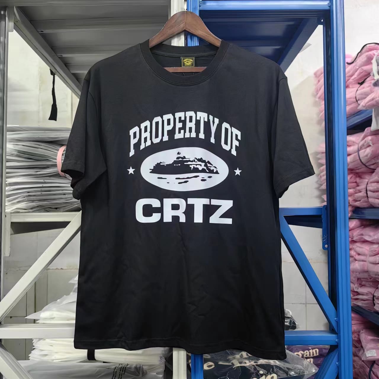 Corteiz Devil Island Printed Cotton Short Sleeve T-Shirt for Men and Women