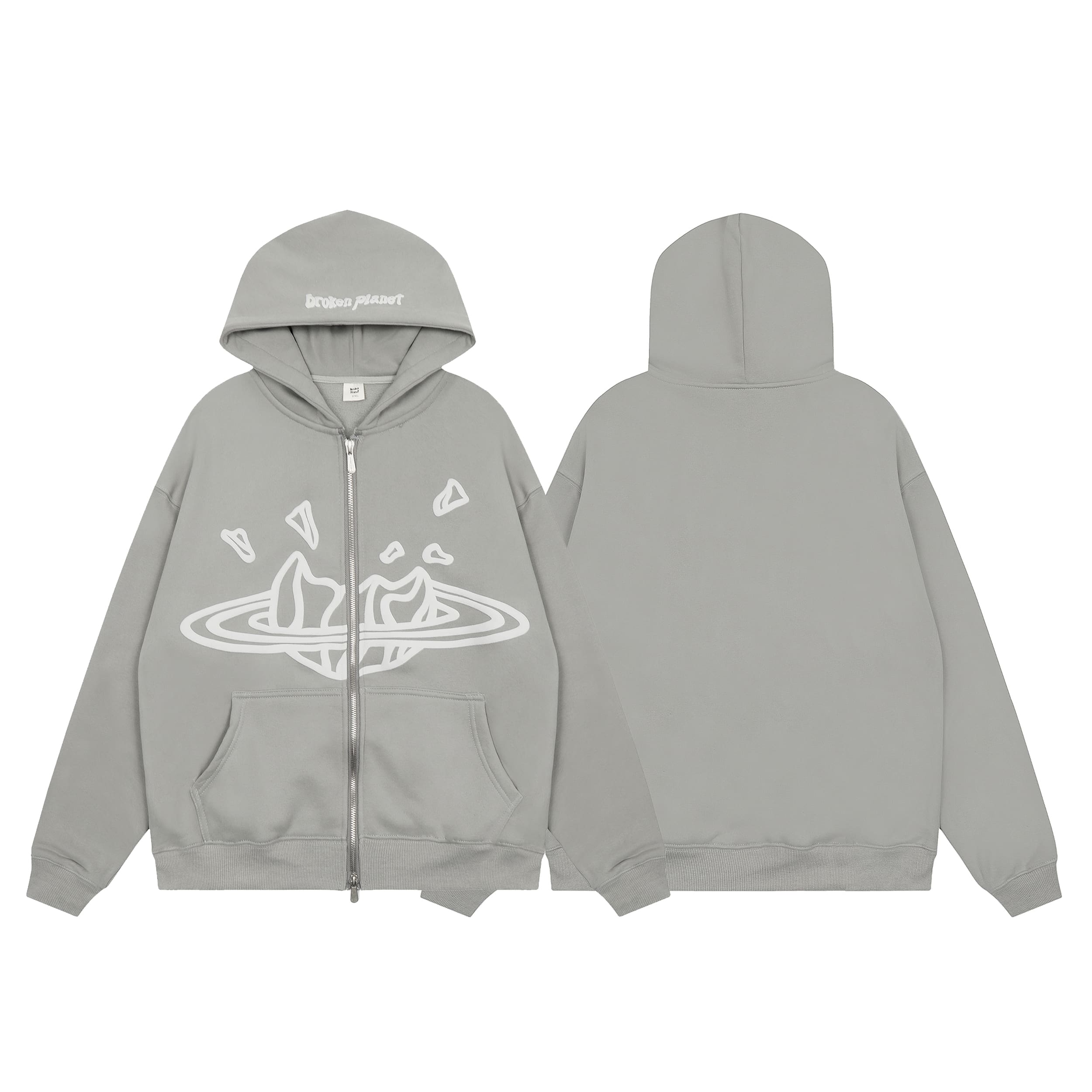 Broken Planet Cardigan Zipper Hoodie for Men and Women