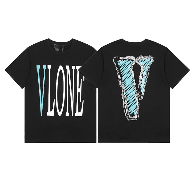 VLONE FOG 999 Juice WRLD Butterfly Print Large V Short Sleeve T-Shirt