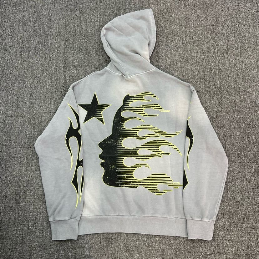 H*lst*r vintage washed big logo hoodie