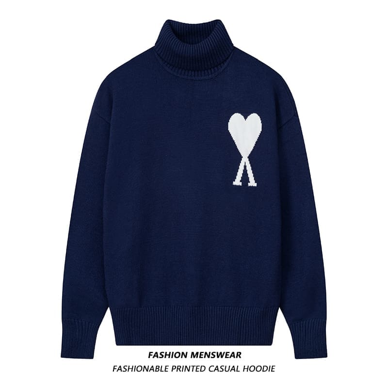 Ami Aeeo White Sweater Turtleneck