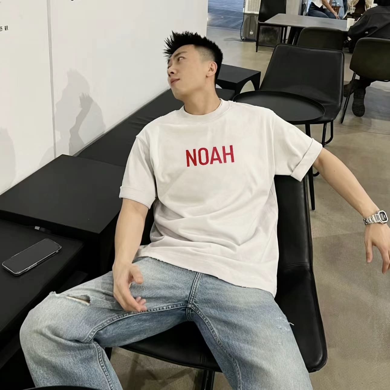 Noah Red Logo Tee