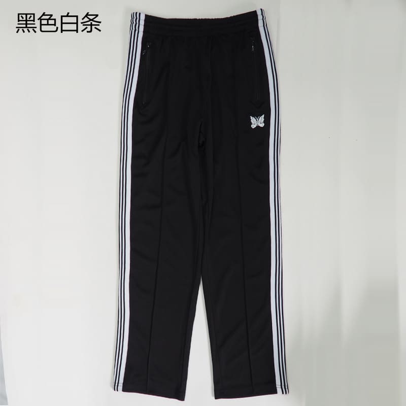 Needles Butterfly Embroidery Side Stripe Pants (Style 2)