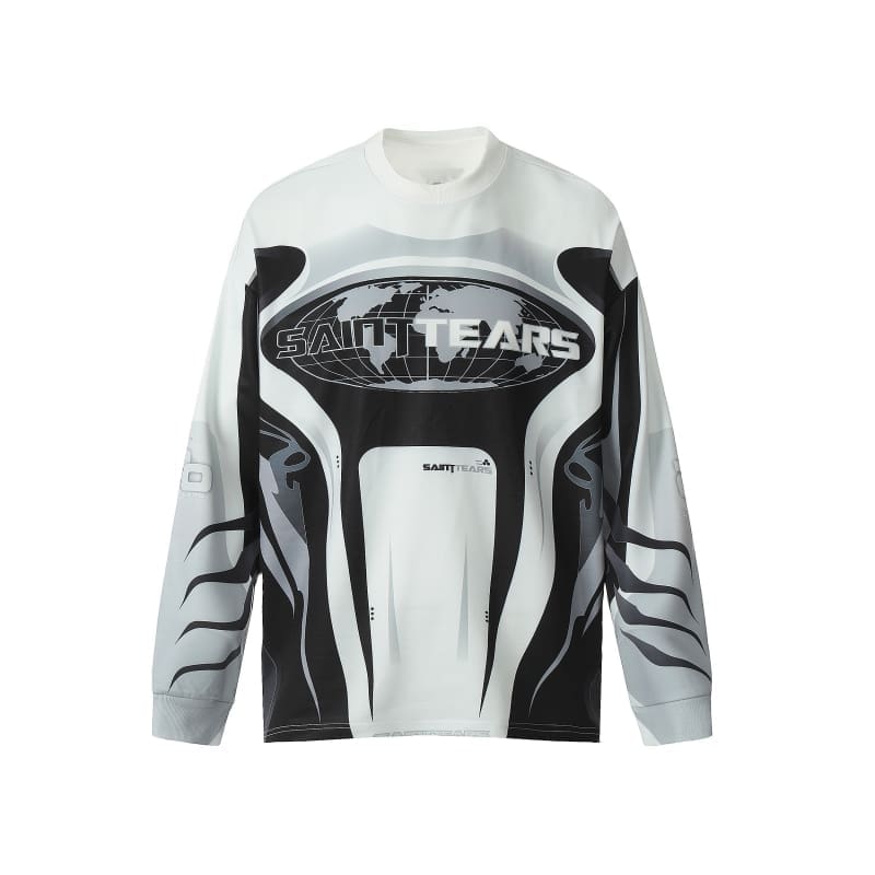 Saint Michael Denim Tears Full Printed Long Sleeve Vintage Shirt for Men